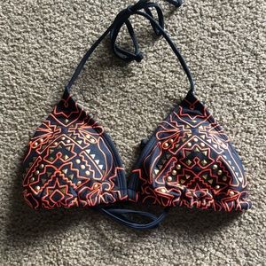 Tribal print bikini top
